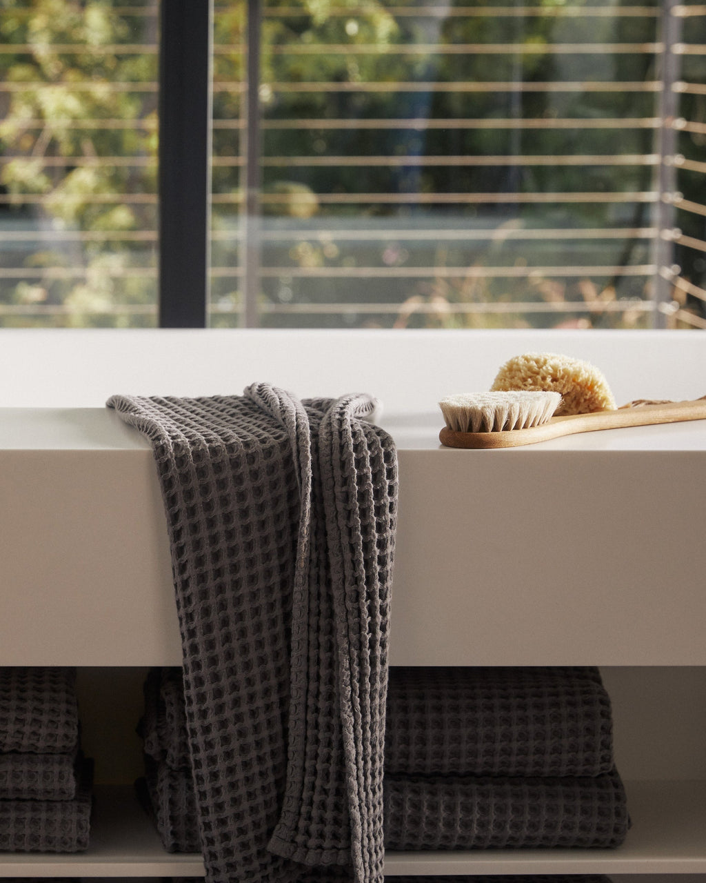 2+2 Waffle Bath Bundle - Charcoal