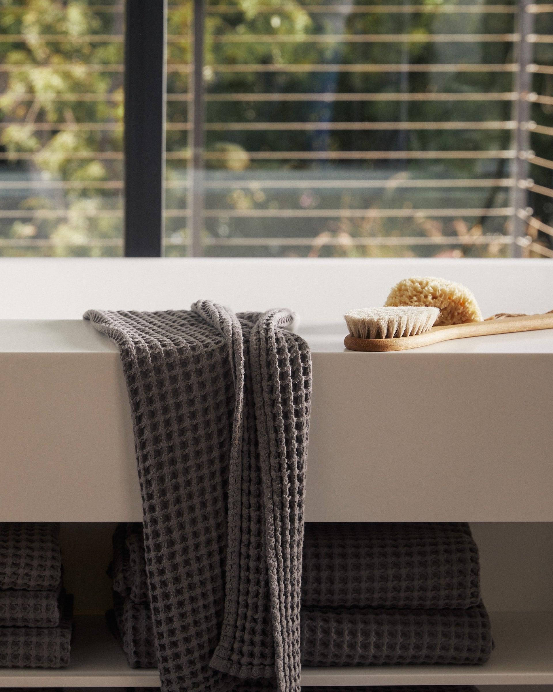 2+2 Waffle Bath Bundle - Charcoal