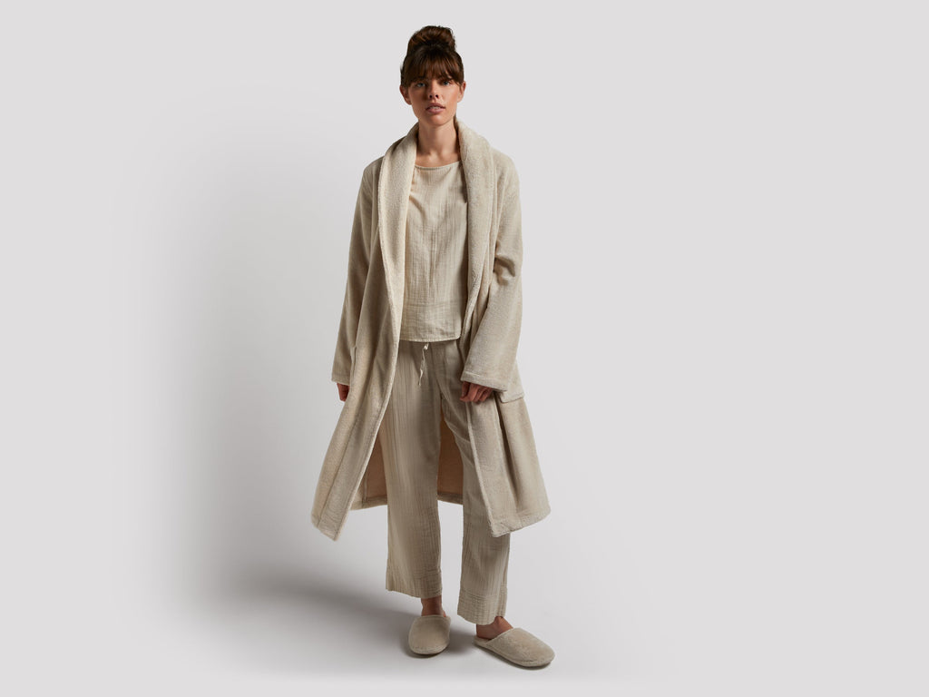 Classic Turkish Cotton Robe (Bone)