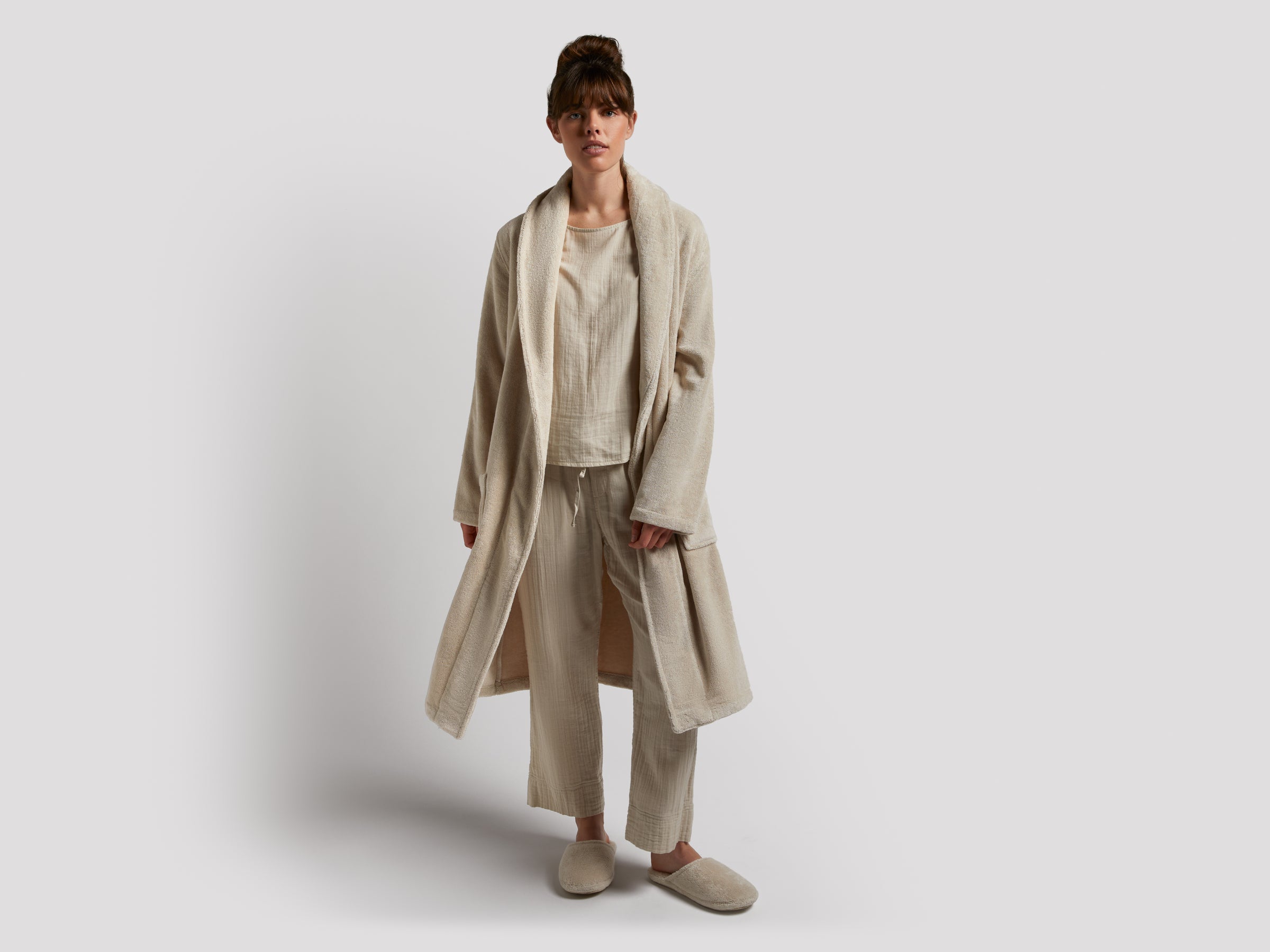 Classic Turkish Cotton Robe (Bone)