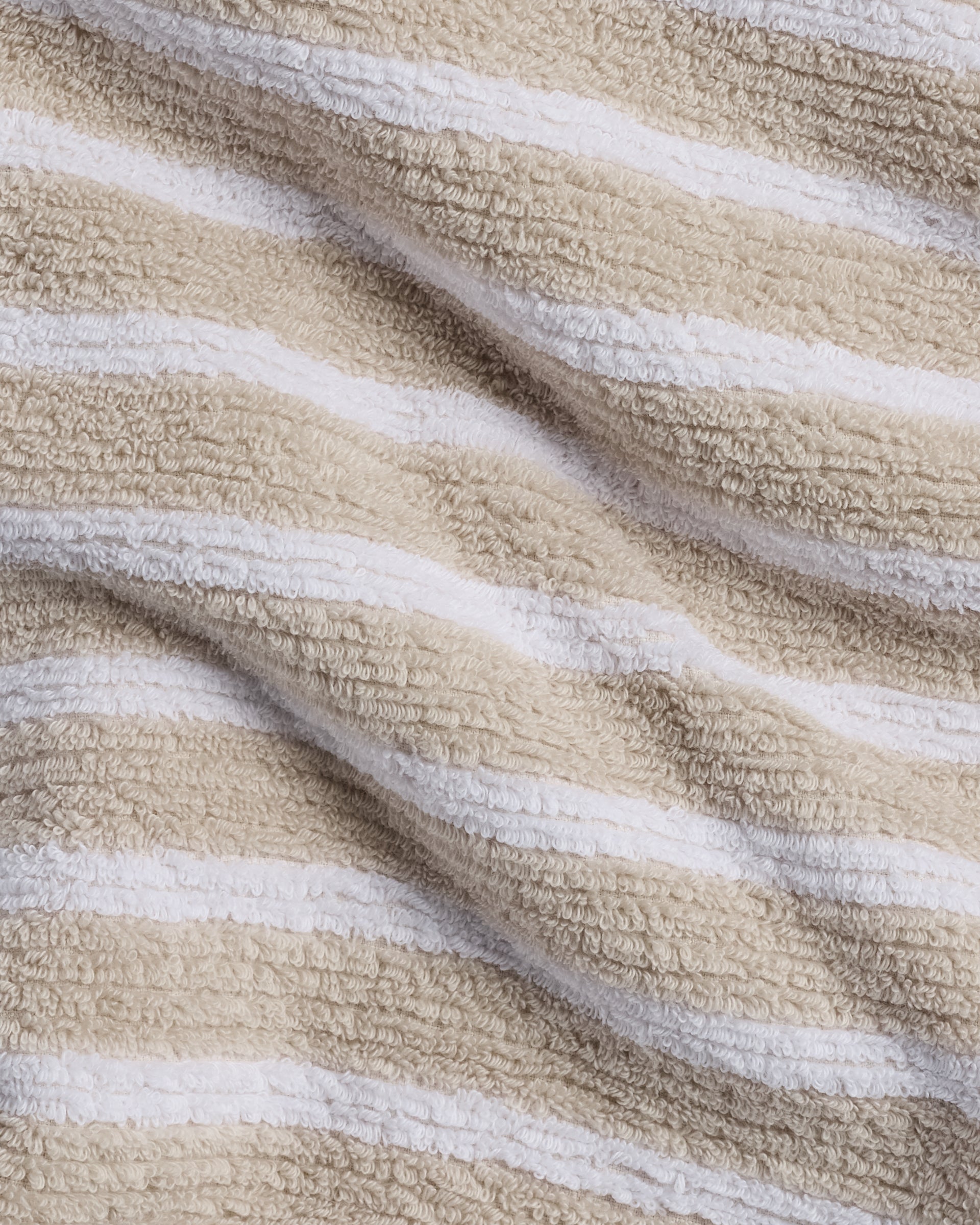 2+2 Organic Resort Stripe Bath Bundle - Bone with White