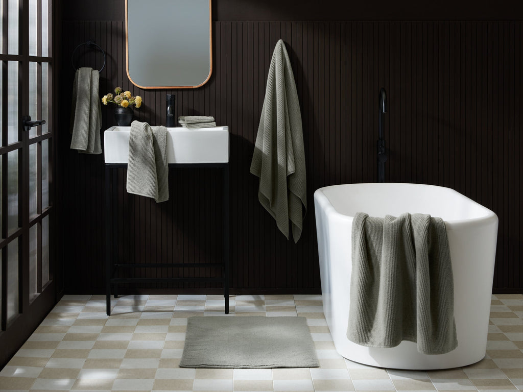 2+2 Soft Rib Bath Bundle - Moss