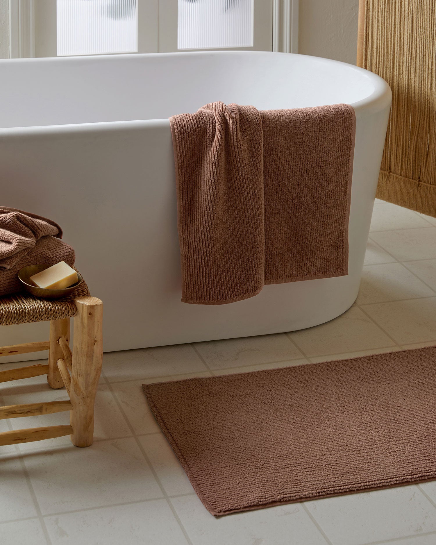 2+2 Soft Rib Bath Bundle - Adobe