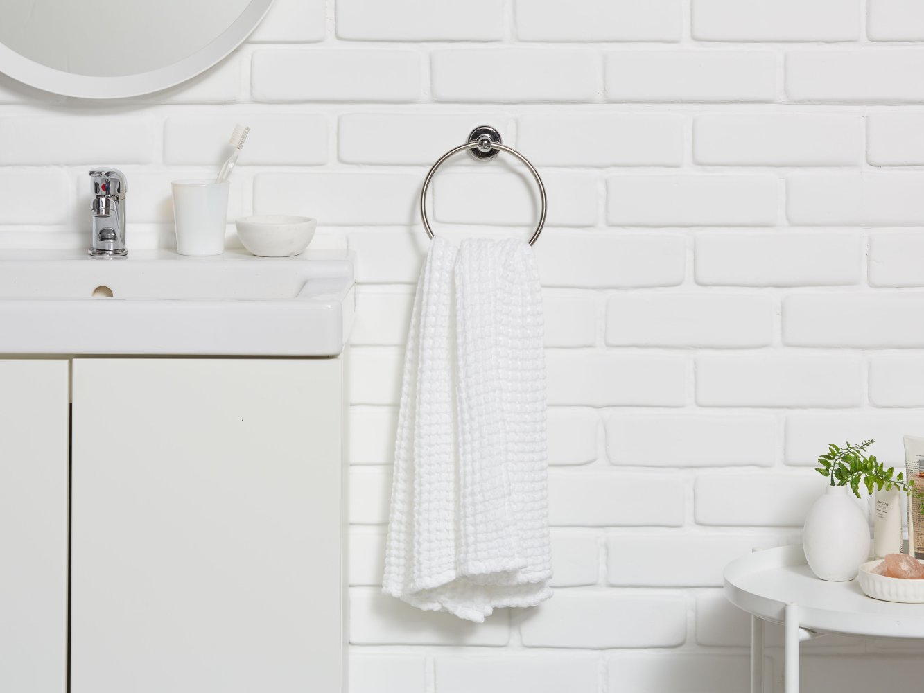 2+2 Waffle Bath Bundle - White