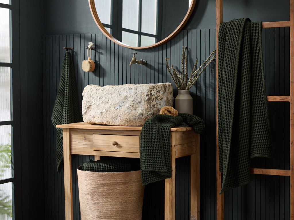 2+2 Waffle Bath Bundle - Evergreen
